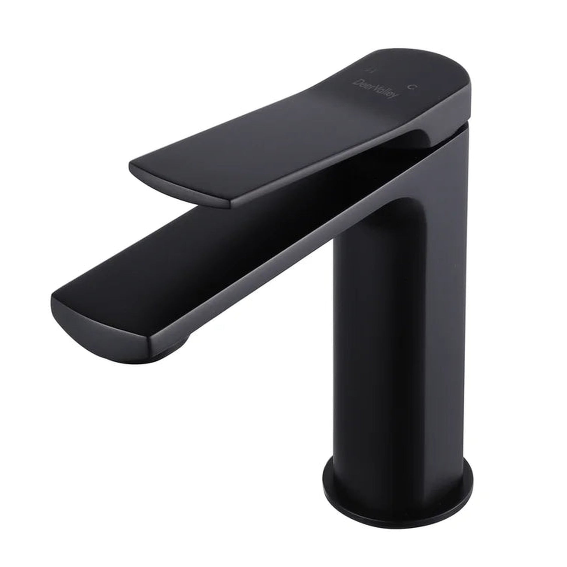 DeerValley Ursa Matte Black Brass Rust Resistant Single Hole Bathroom Faucet