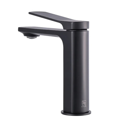 DeerValley Ursa Matte Black Brass Rust Resistant Single Hole Bathroom Faucet