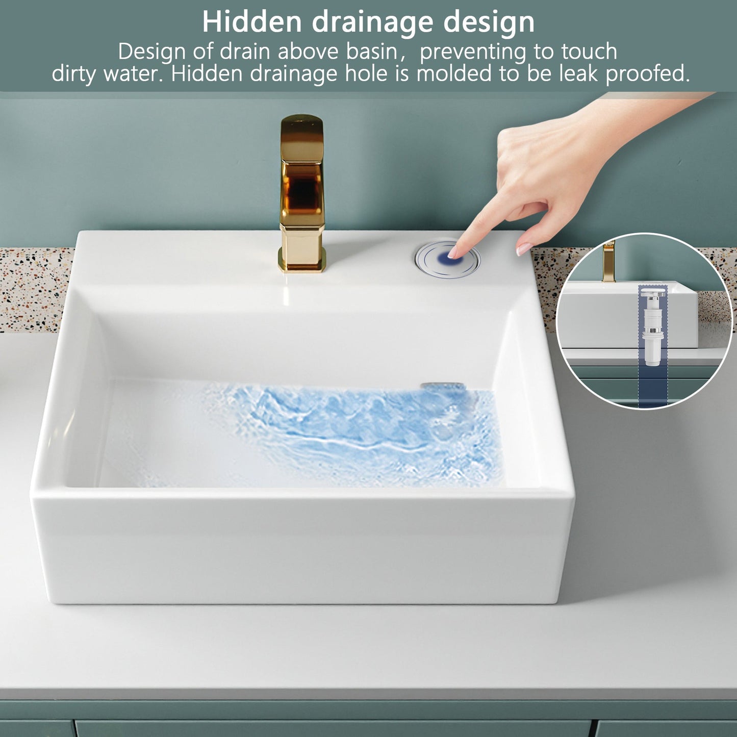 DeerValley White Pop-Up Bathroom Sink Drain (Fit with DV-1V0064)