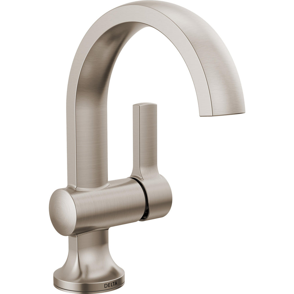 Delta Albion™ 15855LF-SP Single Handle Spotshield Brushed Nickel Bathroom Faucet
