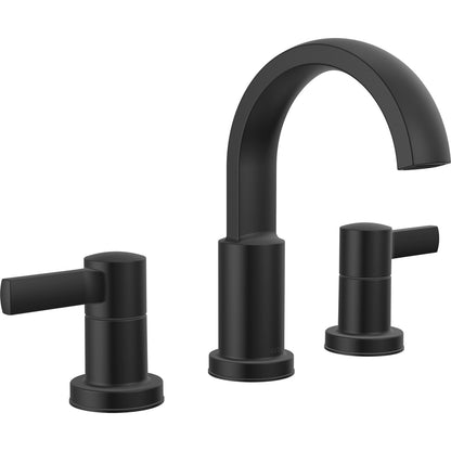 Delta Albion™ 35855LF-BL Two Handle Widespread Matte Black Bathroom Faucet