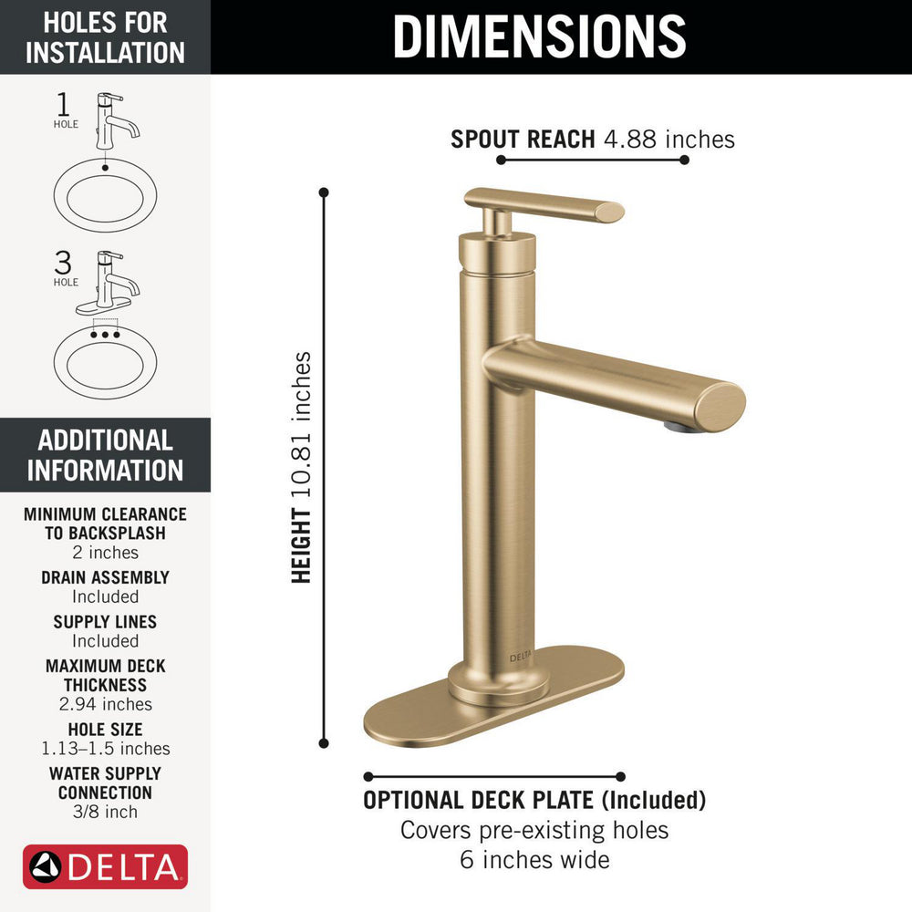 Delta Altado 11" Single Handle Champagne Bronze Faucet
