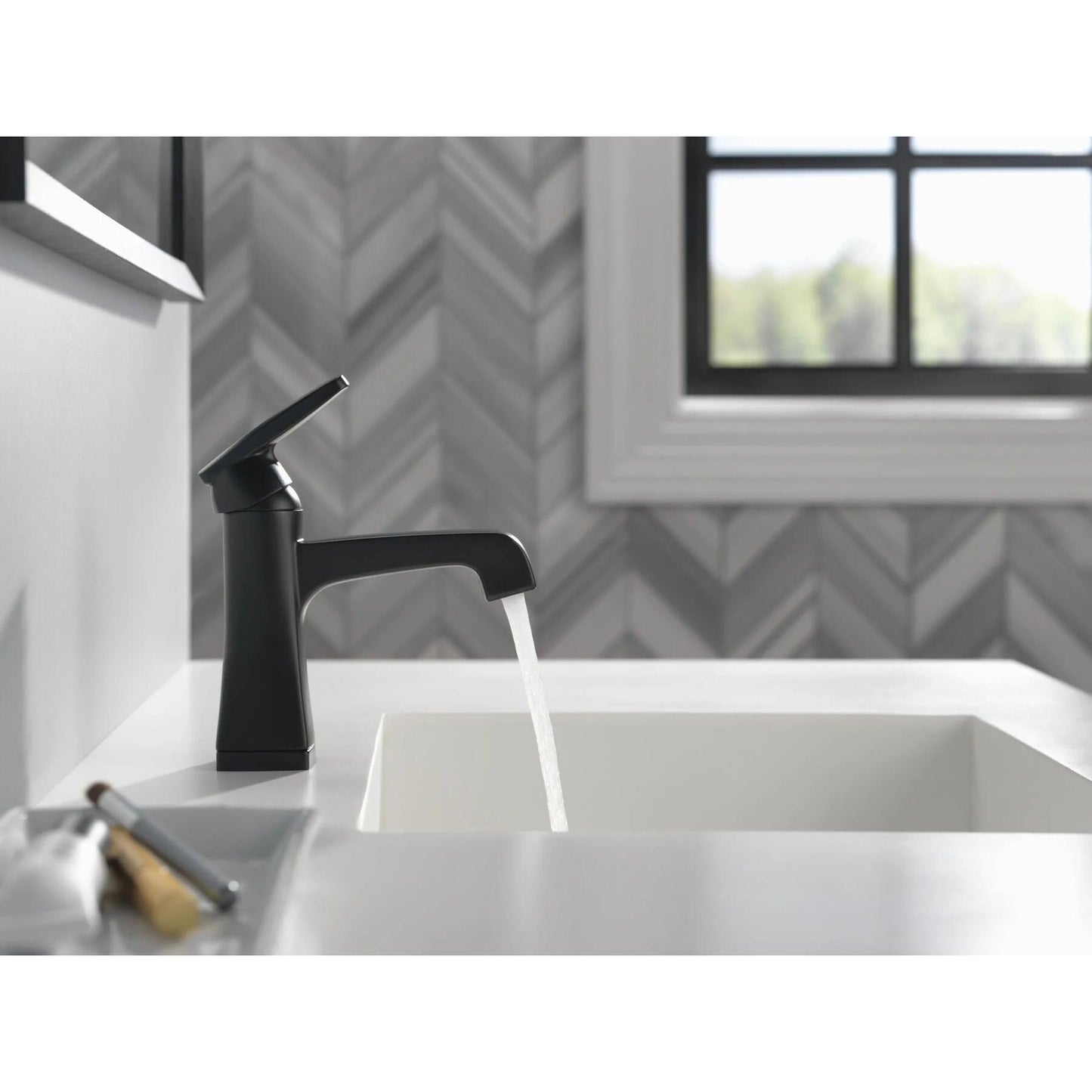 Delta Ashlyn Single Handle Matte Black Bathroom Faucet