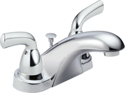 Delta Foundations® B2510LF Two Handle Centerset Chrome Faucet