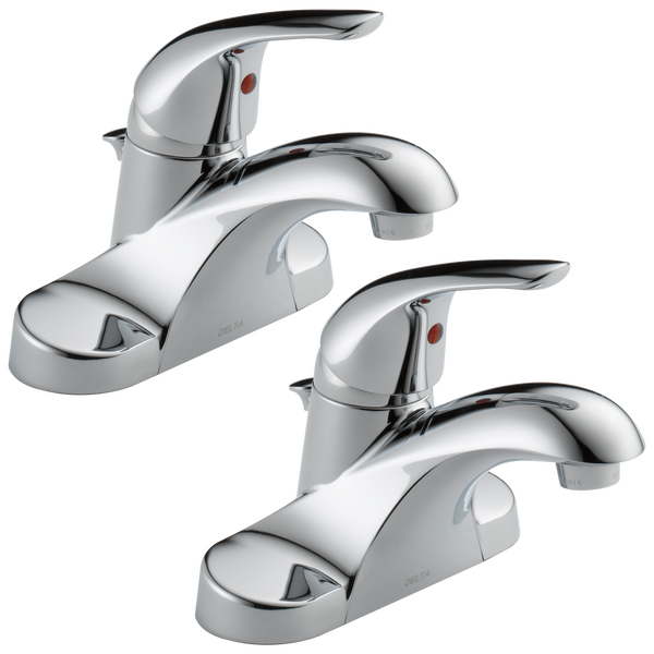 Delta Foundations® B510LF-PPU-ECO2 Single Handle Centerset Chrome Faucet