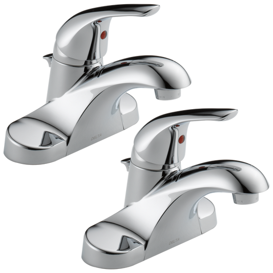 Delta Foundations® B510LF-PPU-ECO2 Single Handle Centerset Chrome Faucet