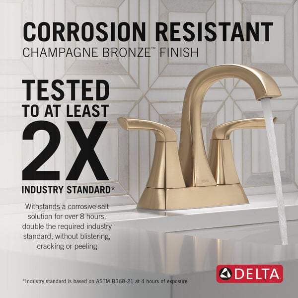 Delta Lacey™ 25895LF-CZ Two Handle Centerset Champagne Bronze Bathroom Faucet