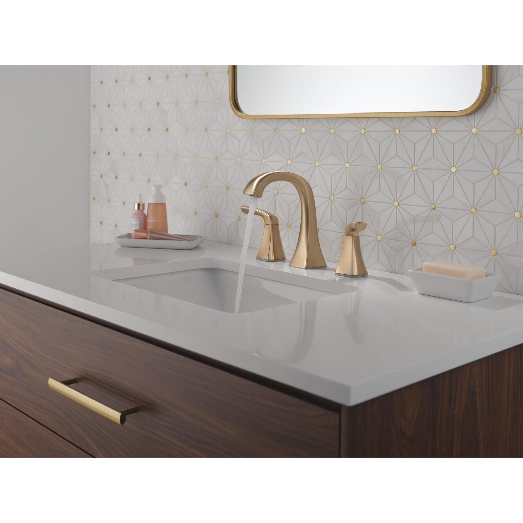 Delta Lacey™ 35895LF-CZ Two Handle Widespread Champagne Bronze Bathroom Faucet