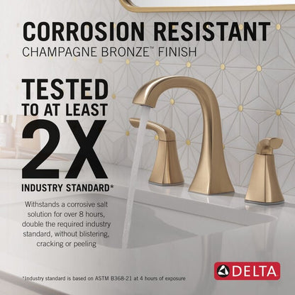Delta Lacey™ 35895LF-CZ Two Handle Widespread Champagne Bronze Bathroom Faucet