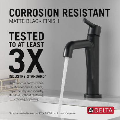 Delta Nicoli® 15849LF-BL Single Handle Matte Black Faucet
