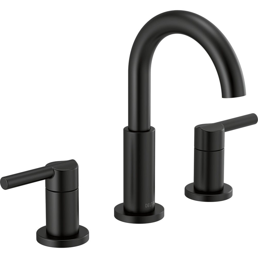 Delta Nicoli® 35749LF-BL Two Handle Matte Black Widespread Faucet
