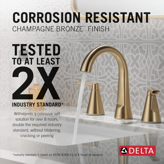 Delta Sparrow Two Handle Widespread Champagne Bronze Faucet