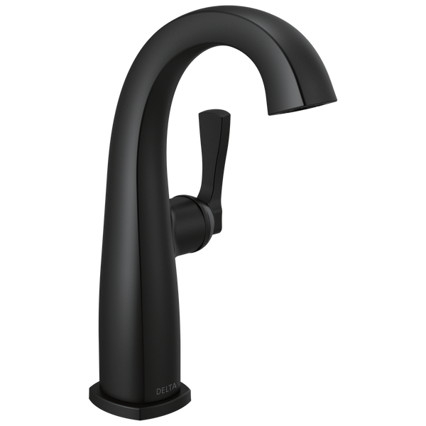 Delta Stryke® 677-BL-DST Mid-Height Single Handle Matte Black Faucet