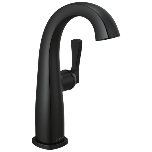 Delta Stryke® 677-BL-DST Mid-Height Single Handle Matte Black Faucet
