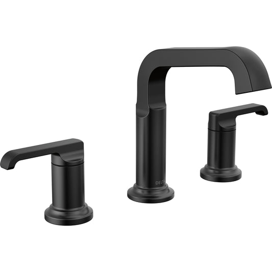 Delta Tetra® 35589-BL-DST Two Handle Matte Black Widespread Faucet