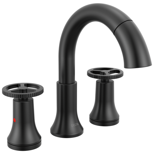Delta Trinsic® Two Handle Widespread Pull-Down Matte Black Bathroom Faucet