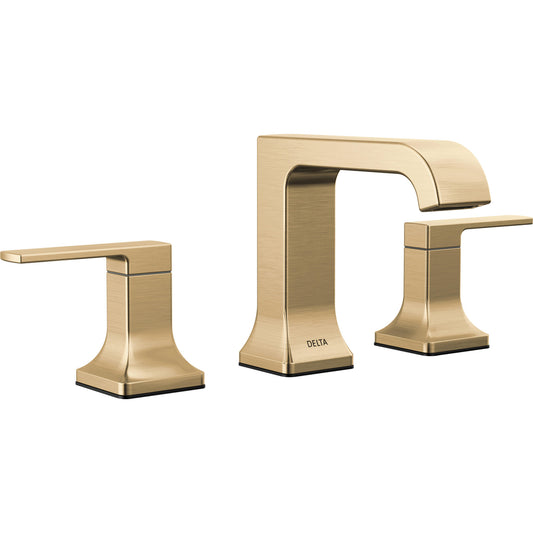 Delta Velum Two Handle Widespread Champagne Bronze Bathroom Faucet