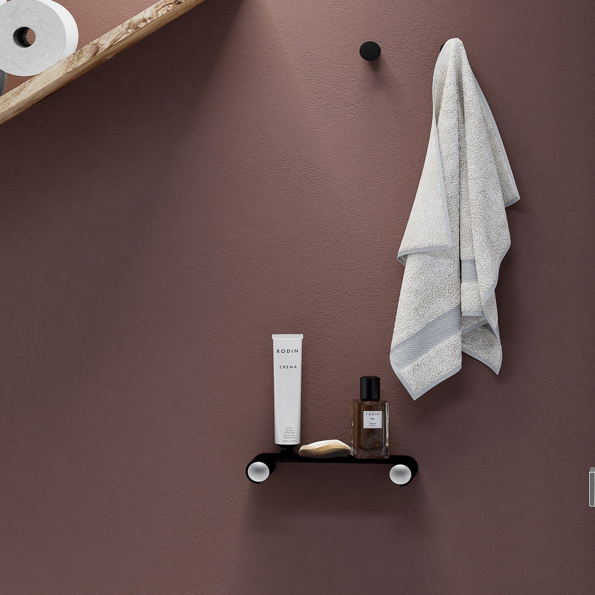 Design By Intent - Ever Life Designs Elegancia 10" Black Floating Shower and Bathroom Shelf