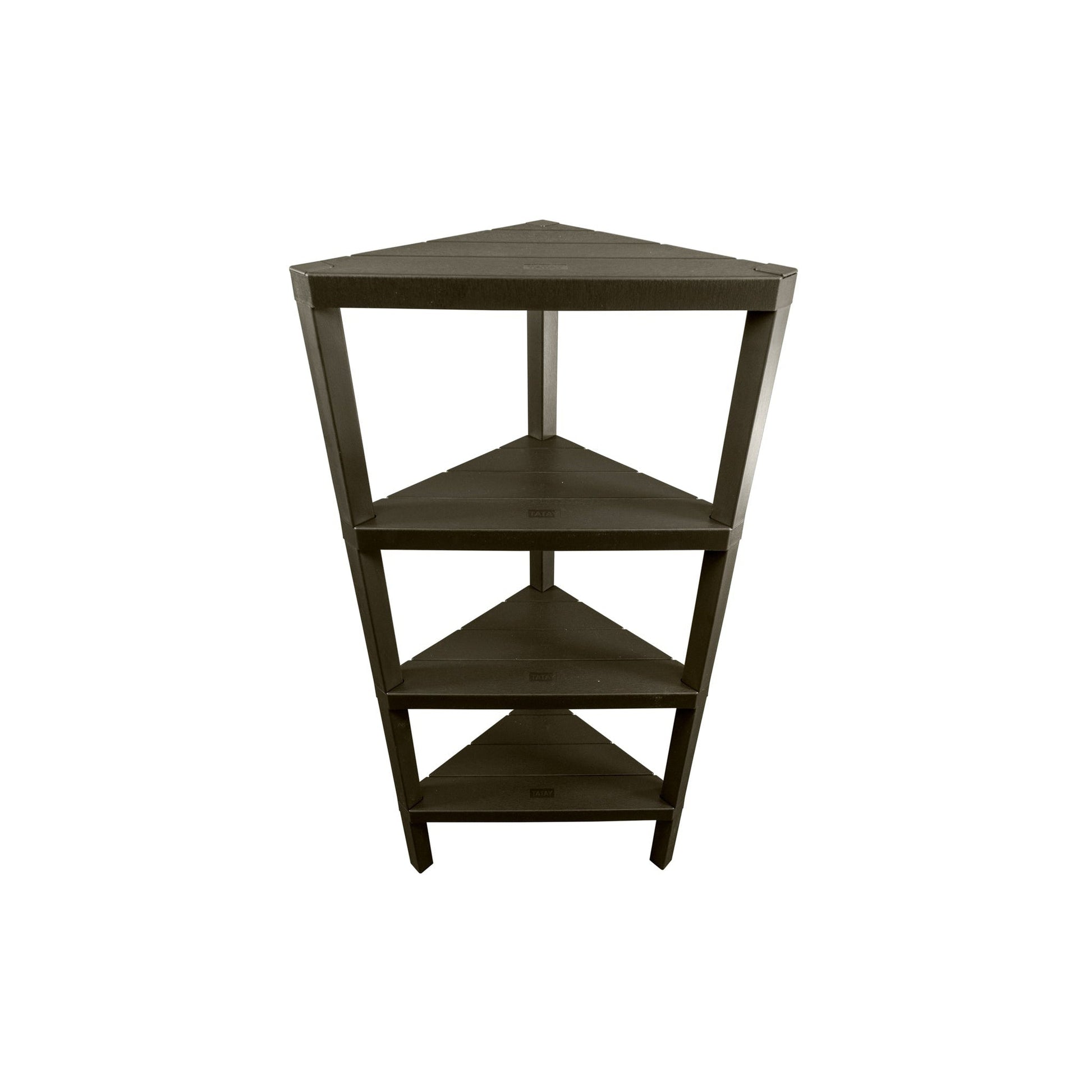 Design By Intent - Tatay Lombok 39" Brown FlexiCorner Shower Shelf