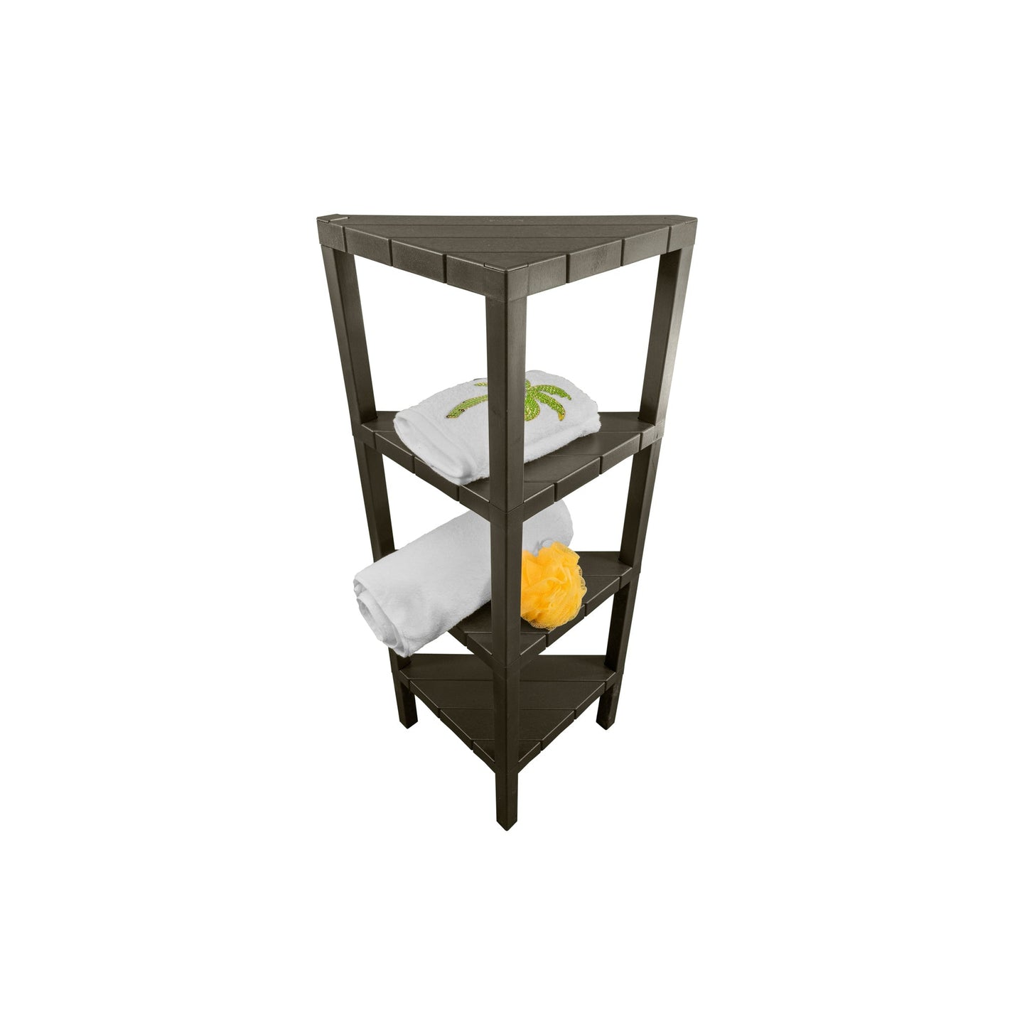 Design By Intent - Tatay Lombok 39" Brown FlexiCorner Shower Shelf