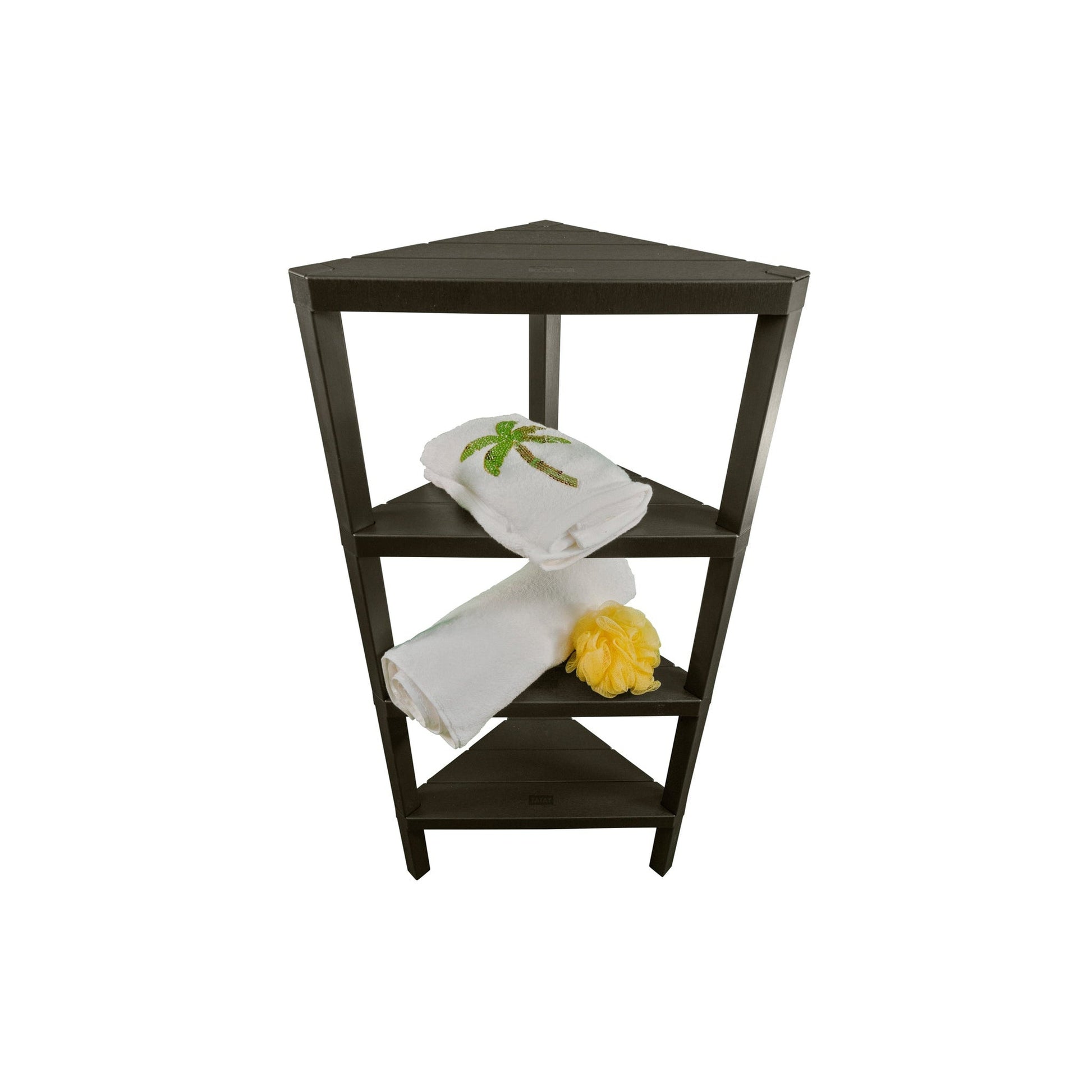 Design By Intent - Tatay Lombok 39" Brown FlexiCorner Shower Shelf