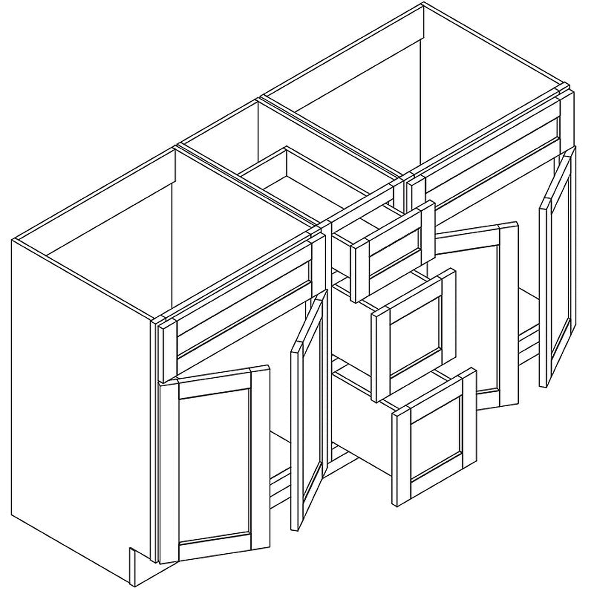 Domain Cabinets VCD6021-3-NJS-UN New Java Shaker 60