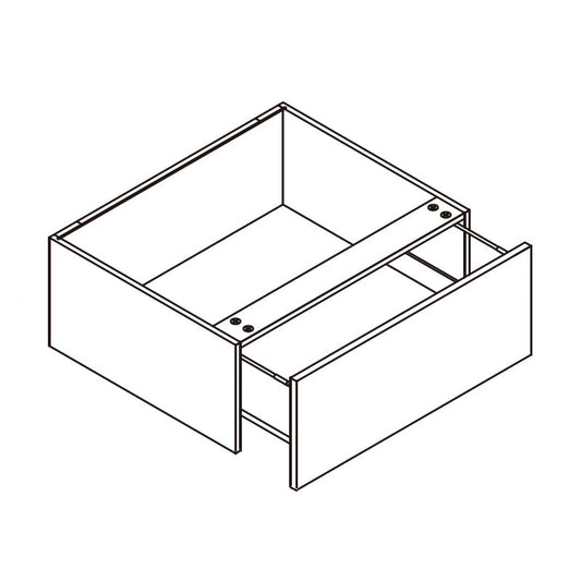 Domain Cabinets VKD30-PLP-UN Pale Pine 30" x 6" With 1 Drawer White Wooden Vanity Knee Drawer