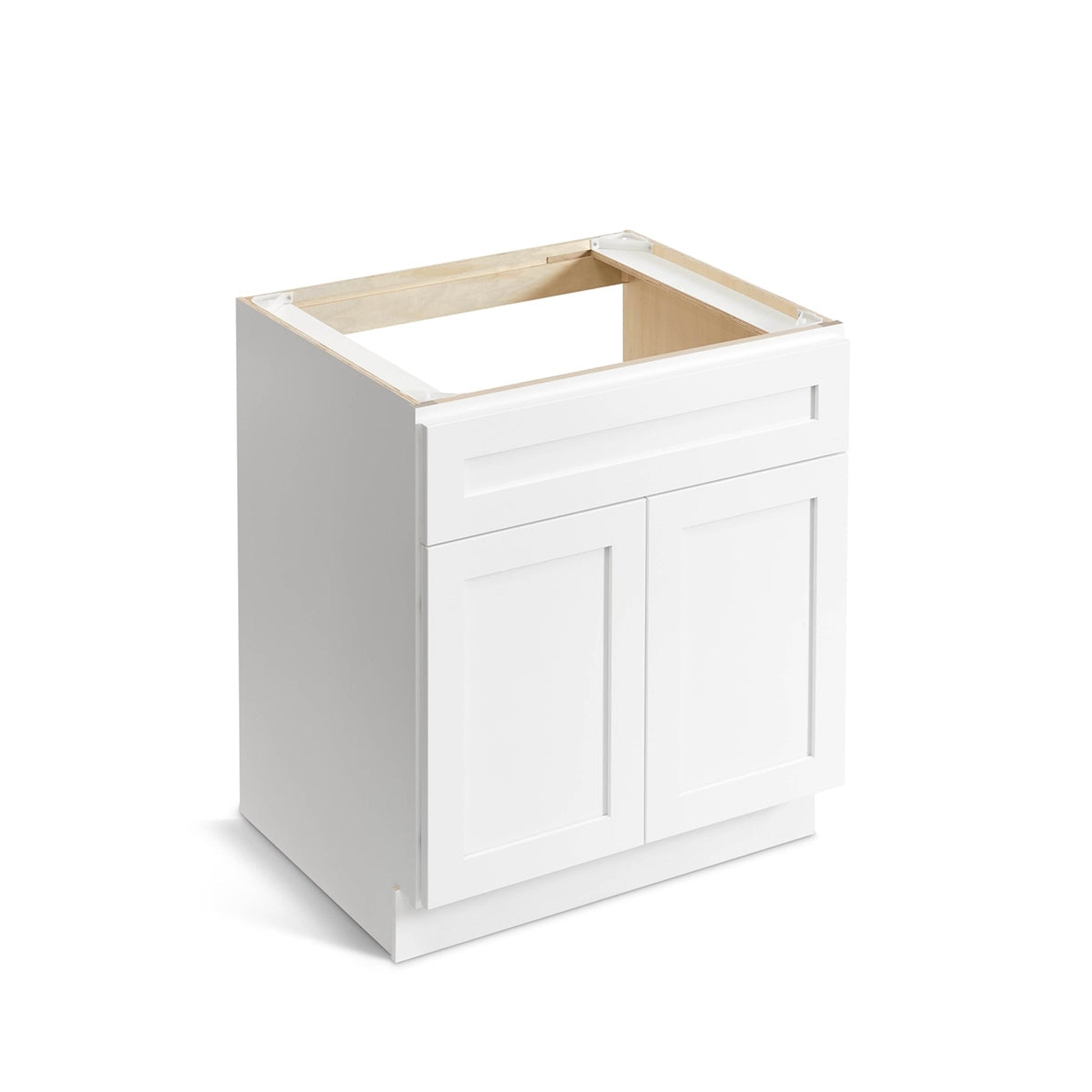 Domain Cabinets VSB24-SFPW-VW Valleywood Shaker 24" x 35" With 2 Doors White Wooden Vanity Sink Base Cabinet