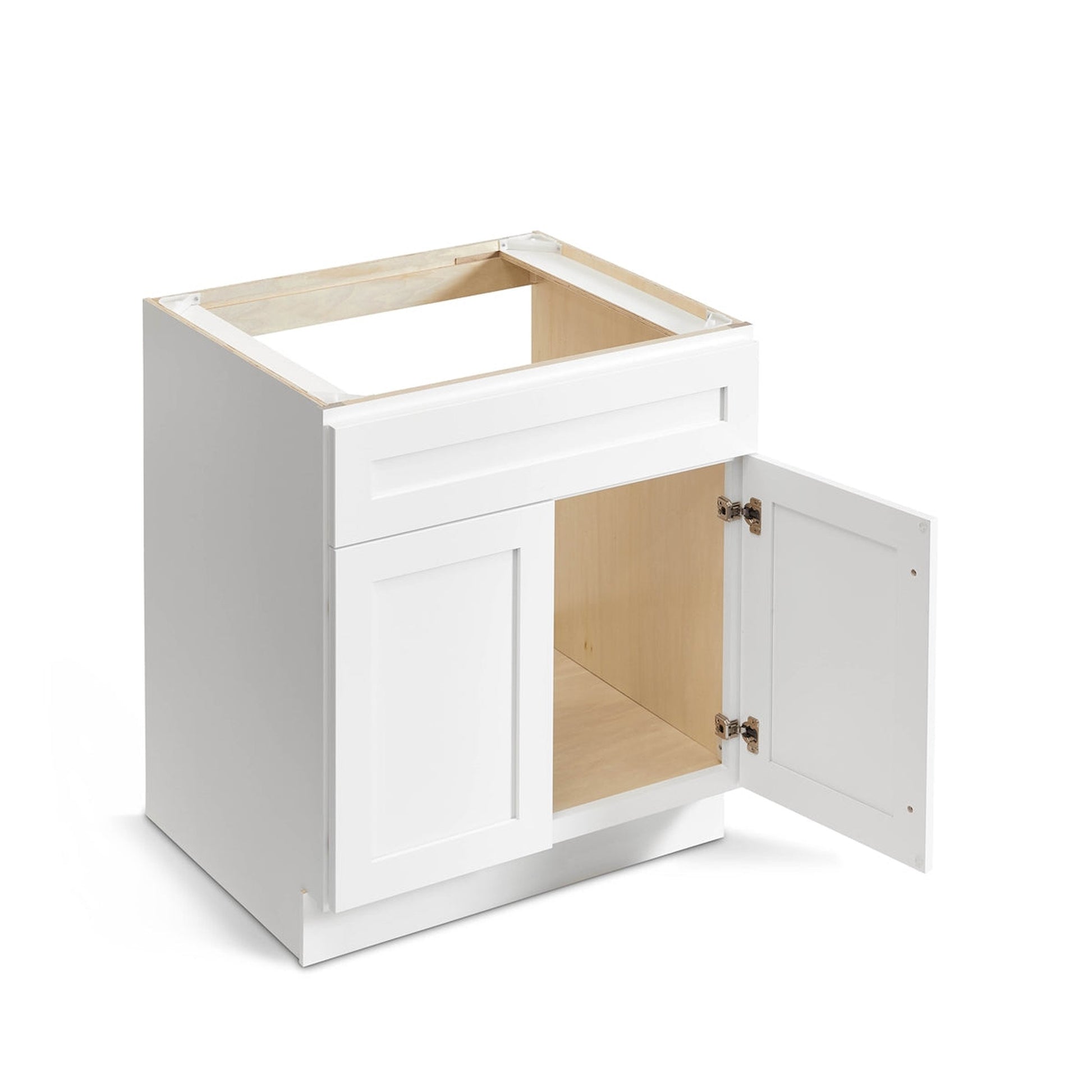Domain Cabinets VSB24-SFPW-VW Valleywood Shaker 24" x 35" With 2 Doors White Wooden Vanity Sink Base Cabinet