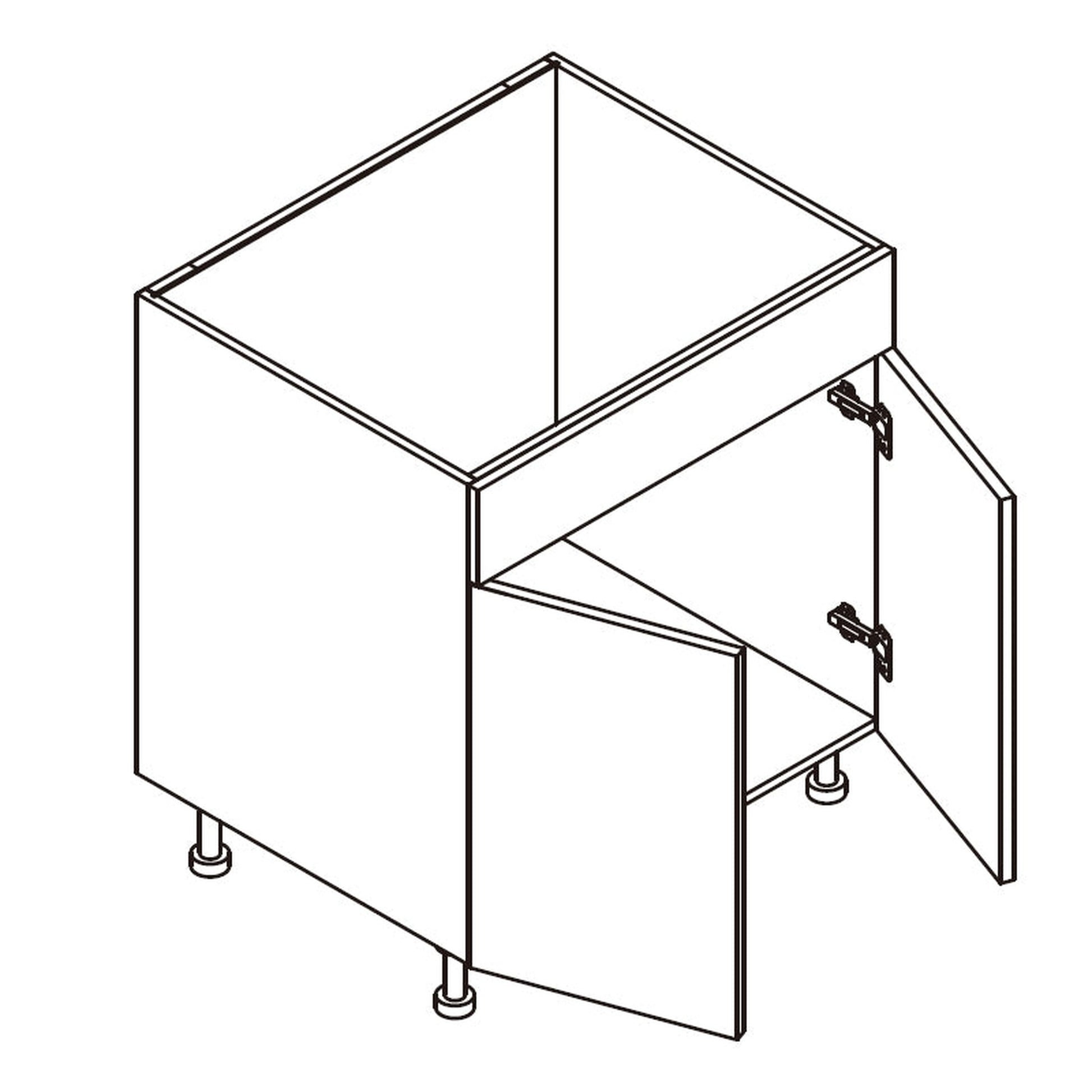 Domain Cabinets VSB30-PLP-UN Pale Pine 30" x 35" With 2 Doors White Wooden Vanity Sink Cabinet