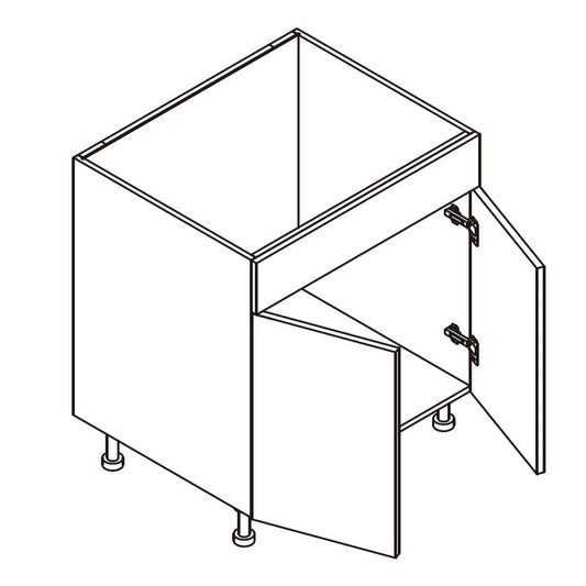 Domain Cabinets VSB30-PLP-UN Pale Pine 30" x 35" With 2 Doors White Wooden Vanity Sink Cabinet