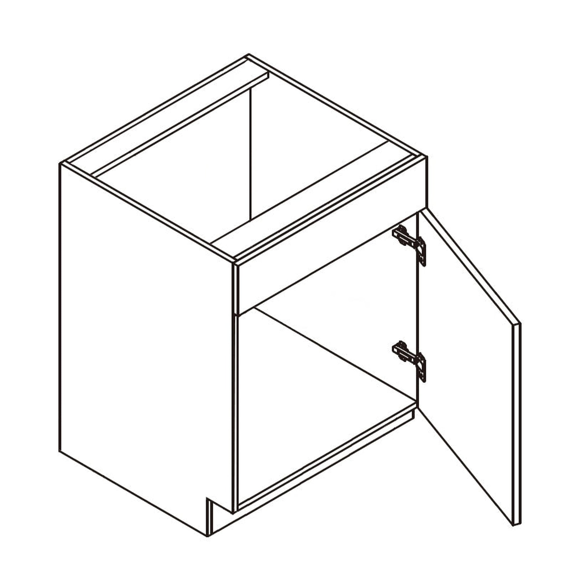 Domain Cabinets VSB36-GSO-UN Impression 36" x 35" With 2 Doors and 1 Falsefront Rustic Oak Wooden Vanity Sink Base Cabinet