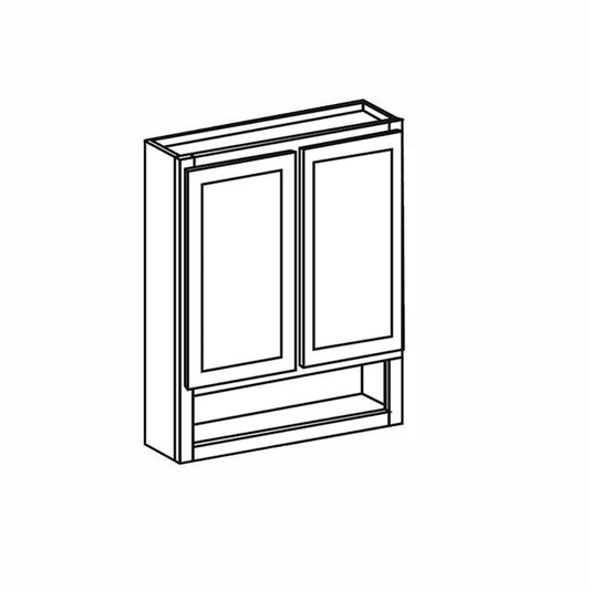 Domain Cabinets VWB2430-MAW-BC Magnolia 24" x 30" With 2 Doors and 1 Shelf Antique White Wooden Vanity Wall Boutique Cabinet