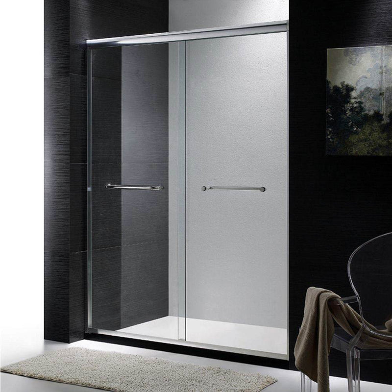 DreamWerks 48" x 72" Bright Chrome Sliding Shower Door