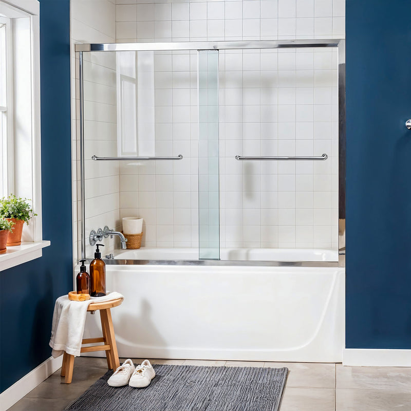 DreamWerks 60" x 60" Full-Framed Bypass Shower Door in Polished Chrome