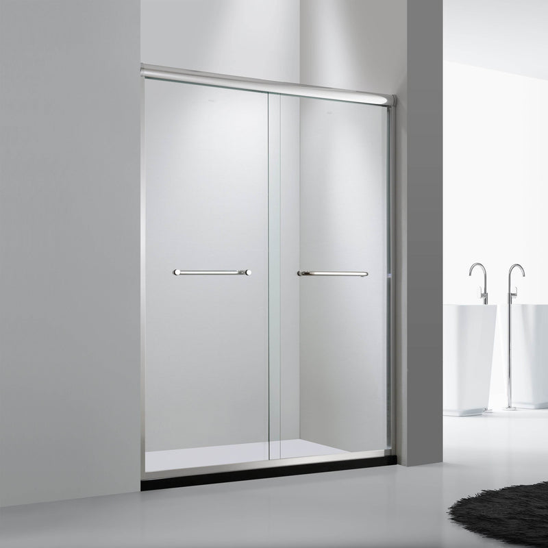 DreamWerks 60" x 72" Bright Chrome Sliding Shower Door