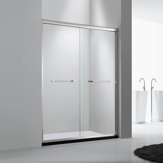 DreamWerks 60" x 72" Bright Chrome Sliding Shower Door