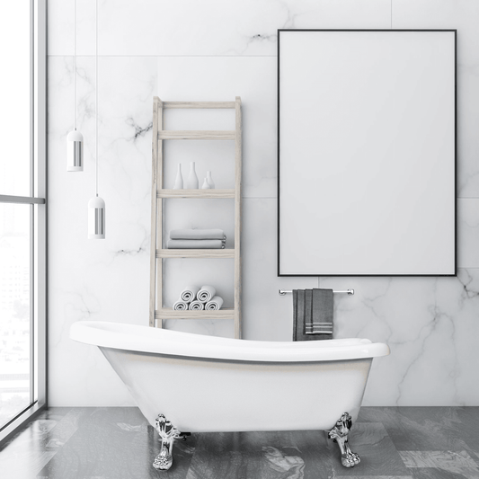 DreamWerks 67" x 30" x 29" Clawfoot Bathtub