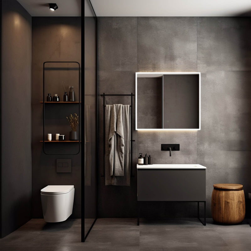 DreamWerks Camila 36" x 32" Frameless LED Mirror With Defogger and Integrated Touch Switch