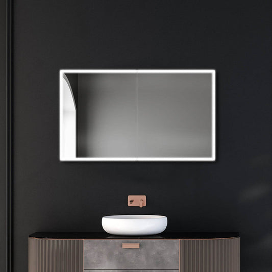 DreamWerks Dhalia 48" x 28" LED Bathroom Medicine Cabinet With Defogger and Internal Magnifying Mirror Glass