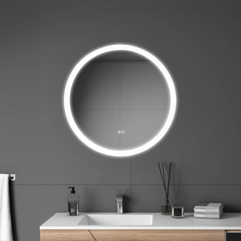 DreamWerks Mariana 24" Round LED Mirror With Dimmer and Defogger