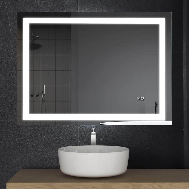 DreamWerks Mariana 36" x 24" Rectangular LED Bathroom Mirror With Dimmer and Defogger