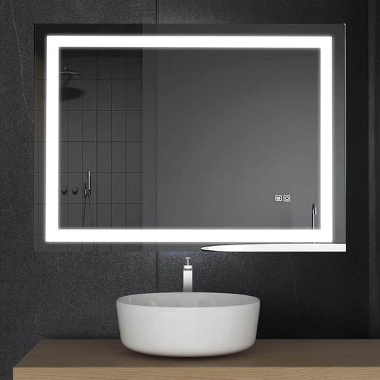 DreamWerks Mariana 36" x 24" Rectangular LED Bathroom Mirror With Dimmer and Defogger