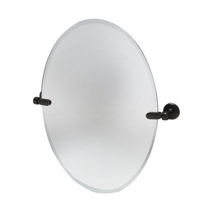 Dreamwerks 21" x 24" Oil-Rubbed Bronze Oval Frameless Pivot Mirror