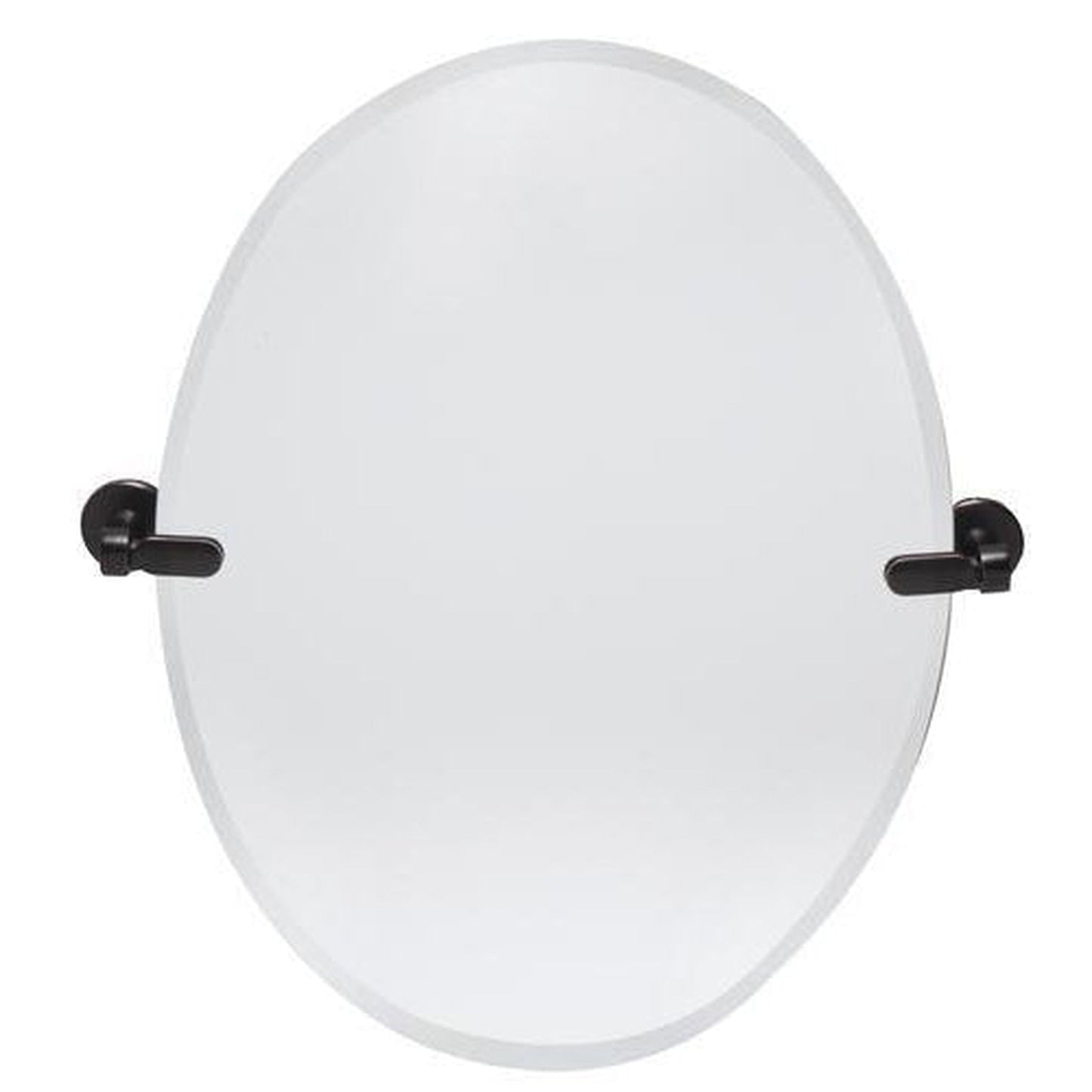 Dreamwerks 21" x 24" Oil-Rubbed Bronze Oval Frameless Pivot Mirror