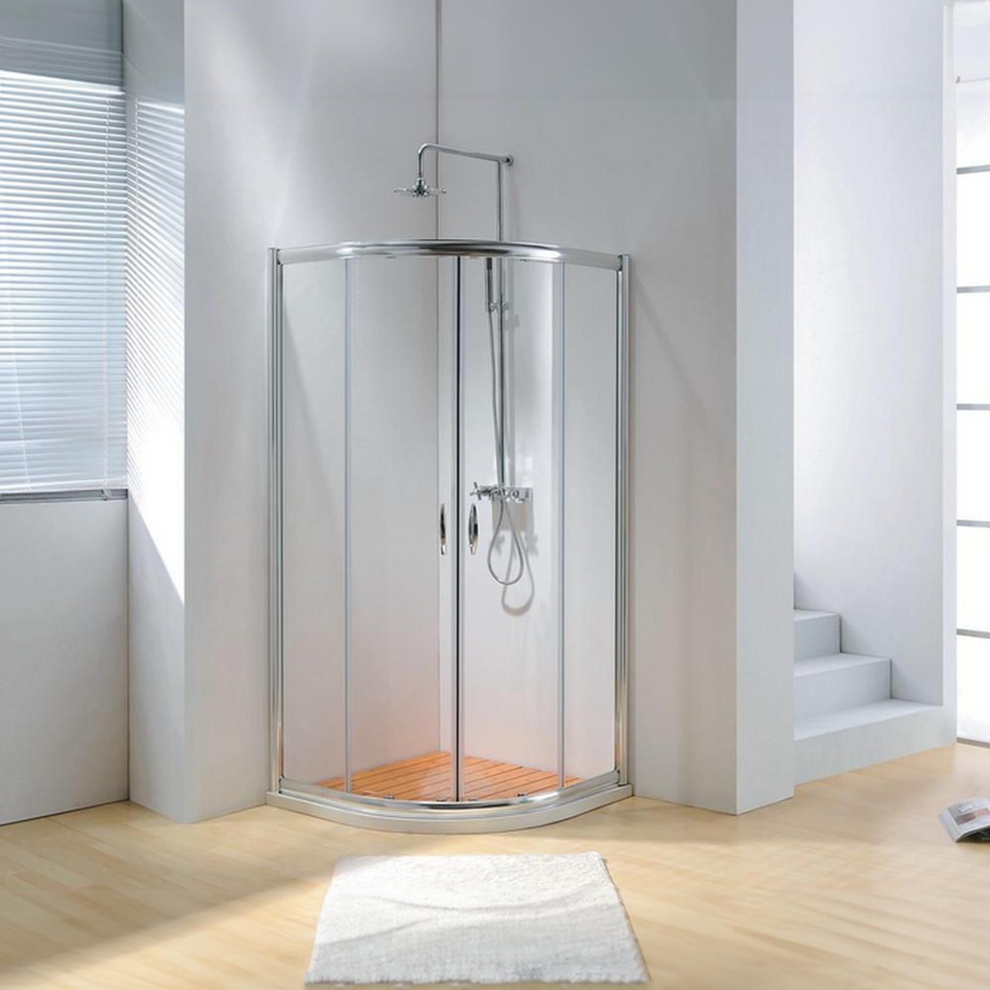 Dreamwerks 40" x 79" Clear Glass Framed Sliding Shower Enclosure With Chrome Handle