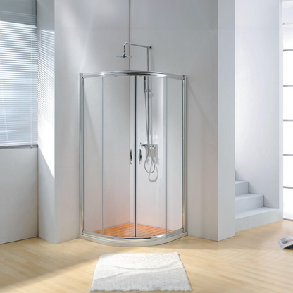 Dreamwerks 40" x 79" Clear Glass Framed Sliding Shower Enclosure With Chrome Handle