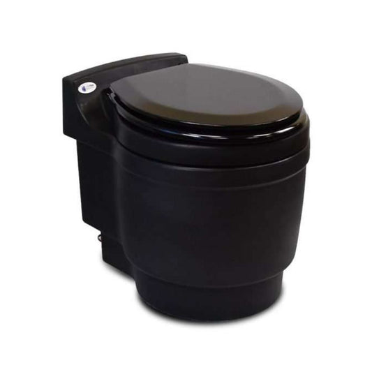Dry Flush Laveo Black Portable Toilet with Car Adapter Plug