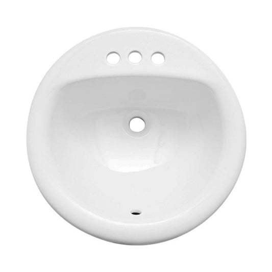 Duko 19" x 19" Round Ceramic Drop-In Sink