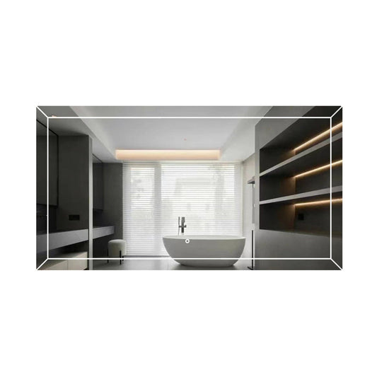 Duko Athena 55" x 30" Clear Glass With White LED Mirror, Anti-Fog and Bluetooth Options Vanity Mirror